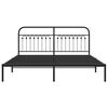 vidaXL Bettgestell mit Kopfteil Metall Schwarz 183x213 cm
