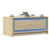 vidaXL LED-Couchtisch Sonoma-Eiche Holzwerkstoff