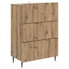 vidaXL Schubladenschrank 66 x 34,5 x 92 cm Holzwerkstoff Artisan-Eiche