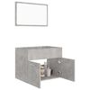 vidaXL 2-tlg. Badm&ouml;bel-Set Betongrau Holzwerkstoff