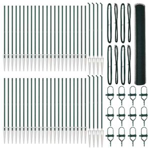 vidaXL Sechseckzaun mit Pfosten 100 x 1,2 m PVC-beschichteter Stahl