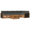 vidaXL Outdoor-Sofagarnitur 6 stk. Natur und Anthrazit Polyester