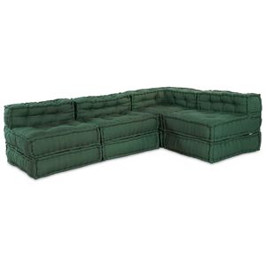 vidaXL Modulare Sofagarnitur 4 pcs Gr&uuml;n Stoff