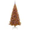 vidaXL Weihnachtsbaum mit 300 LEDs mit Ständer Gold 180 cm Haustier