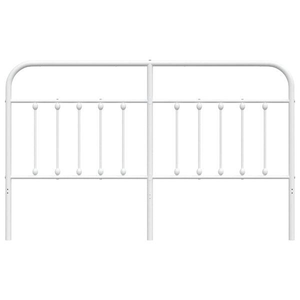 vidaXL Kopfteil Metall Wei&szlig; 160 cm