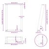 vidaXL Esstischbeine U-Form 2 Stk. Anthrazit 60x(72-73) cm Stahl