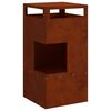 vidaXL Feuerstelle Braun 50 x 50 x 100 cm Wetterfeststahl