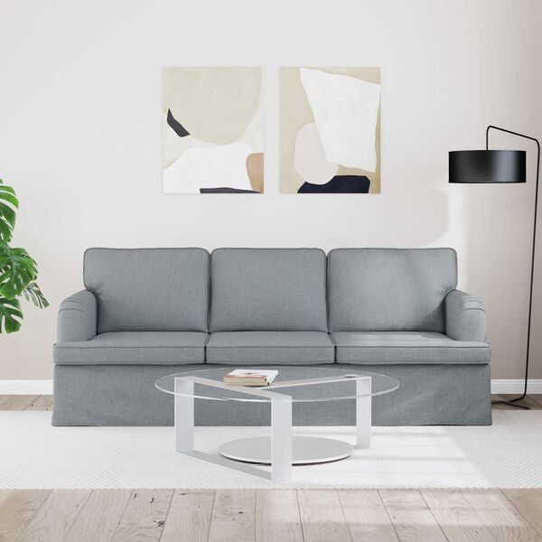 vidaXL Sofa Hellgrau Gesamtabmessungen: 201 x 80 x 85 cm (B x T x H)
