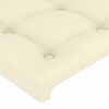 vidaXL Bettgestell mit Kopfteil Creme 90x200 cm Kunstleder