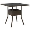 vidaXL Garten Essgruppe 3 pcs Braun Poly-Rattan