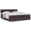 vidaXL Ottoman-Bett mit Matratze Dunkelbraun 200x200 cm Stoff