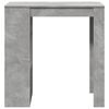 vidaXL Bartisch mit Regal Betongrau 102x50x103,5 cm Holzwerkstoff