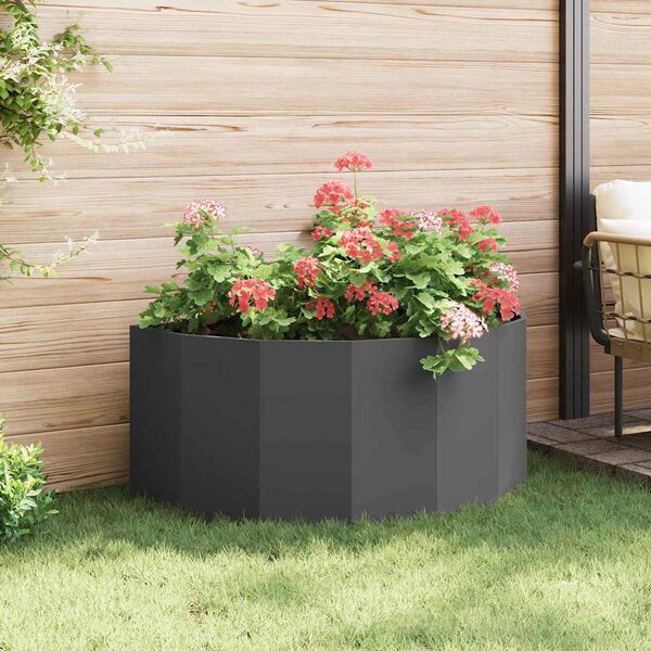 vidaXL Pflanzk&uuml;bel Schwarz 120 x 60 x 50 cm Stahl