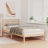 vidaXL Bettrahmen mit Kopfteil Braun 90 x 210 cm Massives Kiefernholz