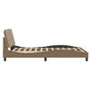 vidaXL Bettgestell ohne Matratze "Zadar" Cappuccino-Braun 140x190 cm Kunstleder
