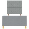 vidaXL Bettgestell mit Kopfteil Hellgrau 90 x 190 cm Stoff
