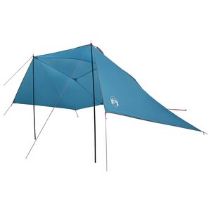 vidaXL Autozelt 308 x 215 x 220 cm Blau Polyester und Stahl