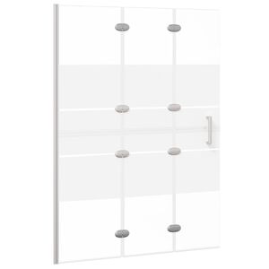 vidaXL Faltbare Duschkabine ESG 100x140 cm Wei&szlig;
