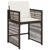 vidaXL Garten Essgruppe 9 pcs Braun Poly-Rattan