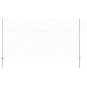 vidaXL Sechseckzaun mit Pfosten 10 x 1,2 m Verzinkter Stahl Silber