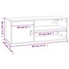 vidaXL Wandschrank Grau 80x30x30 cm Massivholz Kiefer