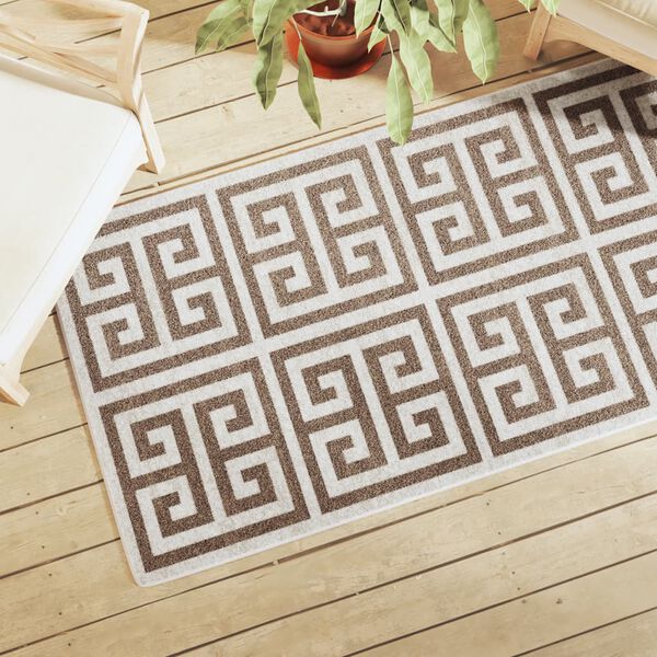 vidaXL Teppich Kurzflor Mehrfarbig 80x150 cm Rutschfest