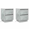 vidaXL Nachttisch 2 stk. Beton Grau 39 x 34,5 x 50 cm Holzwerkstoff