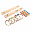 vidaXL Ringwurfspielset Natur und Rot 41 x 41 x 16 cm