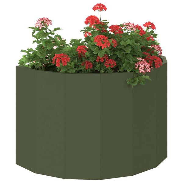 vidaXL Pflanzk&uuml;bel Olive Gr&uuml;n 60 x 30 x 35 cm Stahl
