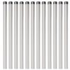 vidaXL Zaunpfosten 12 pcs Silber 90 cm Pulverbeschichteter Stahl