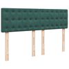 vidaXL Boxspringbett mit Matratze Dunkelgr&uuml;n 140x200 cm Samt