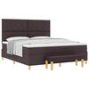 vidaXL Boxspringbett mit Kopfteil Dunkelbraun 200 x 180 cm Stoff