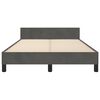 vidaXL Bettgestell ohne Matratze Dunkelgrau 120x200 cm Samt