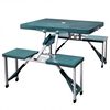 vidaXL Campingtisch mit 4 Hockern Klappbar Aluminium Extra Leicht Gr&uuml;n