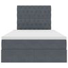 vidaXL Bett mit Stauraum und LED mit LED Dunkelgrau 120 x 200 cm Samt