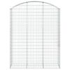 vidaXL Gabione mit Hochbogen 150x50x180/200 cm Verzinktes Eisen