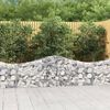 vidaXL Gabionen mit Hochbogen 18 Stk. 200x30x60/80 cm Verzinktes Eisen