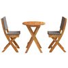 vidaXL Bistrogarnitur mit Kissen 3 pcs &Ouml;l-Natur Massivholz Akazie