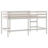 vidaXL Kinderhochbett mit Leiter Wei&szlig; 90x200 cm Massivholz Kiefer