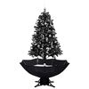vidaXL Schneiender Weihnachtsbaum mit Schirmfu&szlig; Schwarz 170 cm PVC