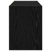 vidaXL Schuhregal Stapelbar Schwarz Eichen-Optik 89,5x30x40 cm
