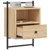 vidaXL Wand-Nachttische 2 Stk. Sonoma-Eiche 40x30x61 cm Holzwerkstoff