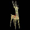vidaXL 3D Rentier mit 140 LEDs Warmwei&szlig; 128 cm PET