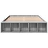 vidaXL Bettgestell Grau Sonoma 120x190 cm Holzwerkstoff