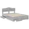 vidaXL Bettrahmen Graues Sonoma 140 x 190 cm Holzwerkstoff