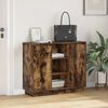 vidaXL Sideboard Geräucherte Eiche 90 x 32 x 75 cm Holzwerkstoff
