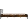 vidaXL Bettgestell R&auml;uchereiche 120x200 cm Holzwerkstoff und Metall