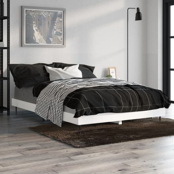 vidaXL Bettgestell Wei&szlig; 120x190 cm Holzwerkstoff