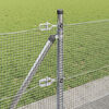 vidaXL Zaun mit Pfosten Silber 0,4 x 10 m Stahl
