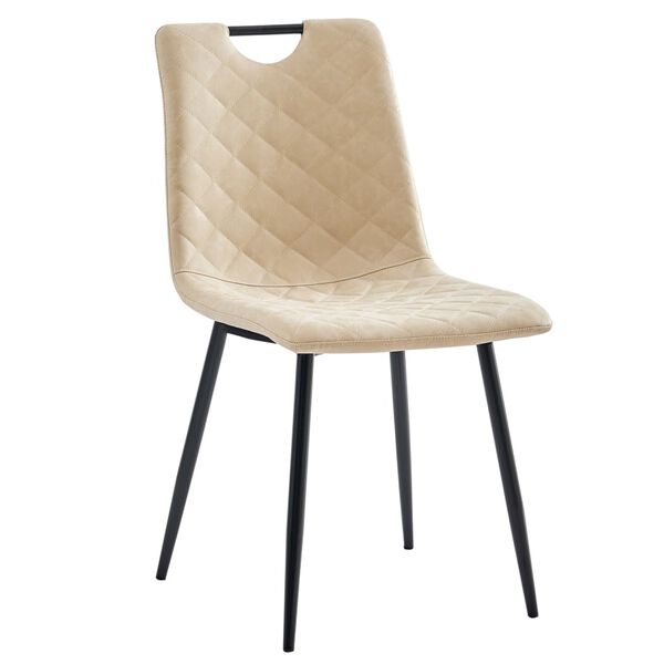 vidaXL Esszimmerst&uuml;hle 4 Stk. Creme Kunstleder